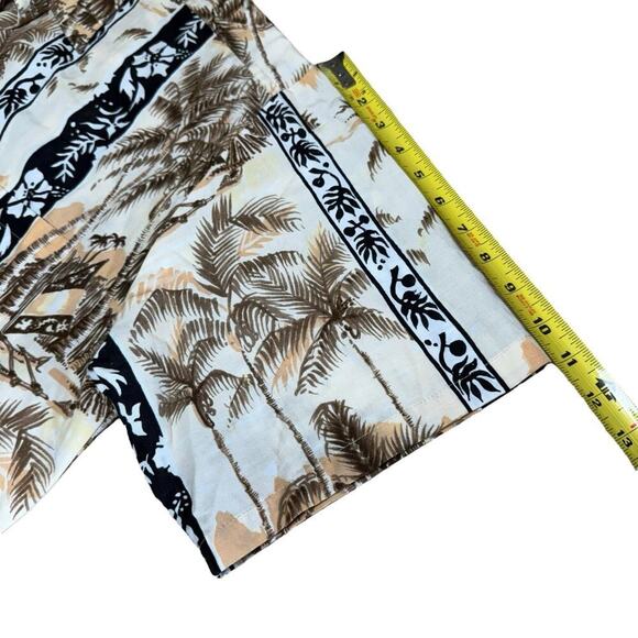 Vtg John Severson Kahala Hawaiian Aloha Button Up Shirt XL Linen Blend Beach - Picture 8 of 8